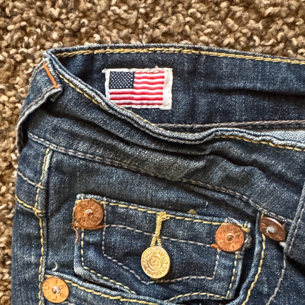 True Religion Blue Denim Jeans - Picture 3 of 6